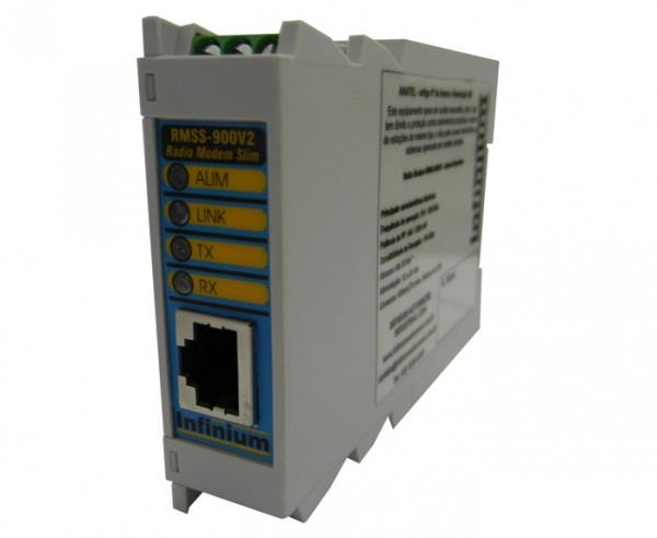 RÁDIO MODEM RMSS-900V2 SPREAD SPECTRUM 900MHZ